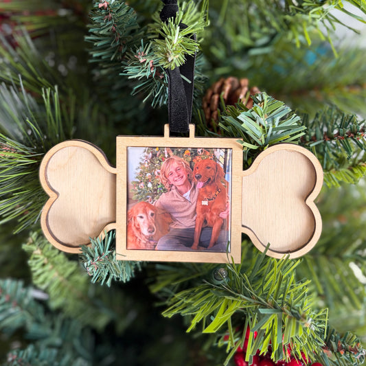 Dog Bone Ornament w/ Removable Custom Magnet